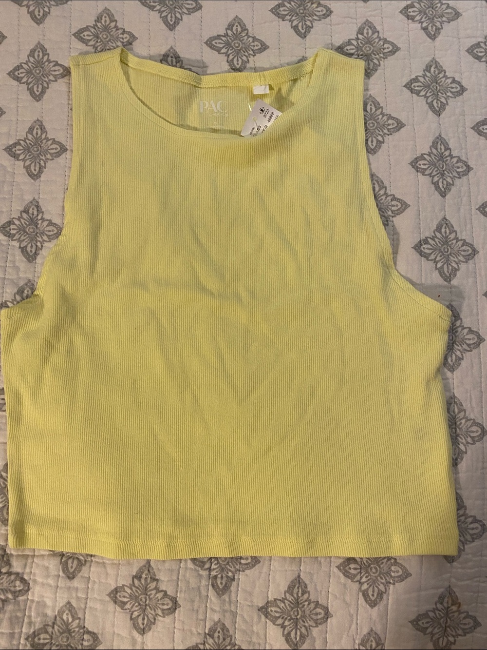 PacSun Lemon Ribbed Crop Tank